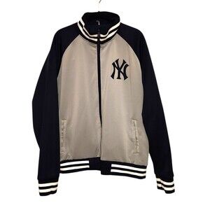 JH Design Reversible Jacket MLB New York Yankees Navy/Gray Polyester Mens 2XL